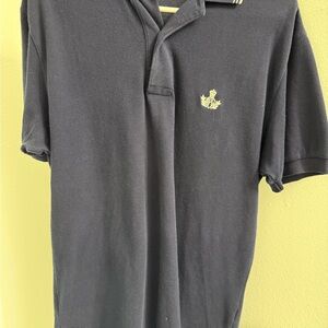 Ralph Lauren Black Polo Shirt with Gold Logo